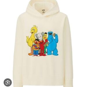 UT x KAWS Sesame Street White Hoodie